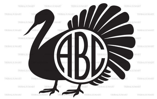 Turkey monogram SVG TribaliumArtSF 