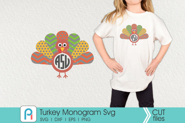 Turkey Monogram Svg, Turkey Svg, Thanksgiving Svg SVG Pinoyart Kreatib 