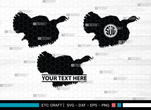 Turkey Monogram, Turkey Silhouette, Turkey SVG, Turkey Bird Svg, Christmas Turkey Svg, Fried Turkey Svg, Animal Svg, SB00329 SVG ETC Craft 