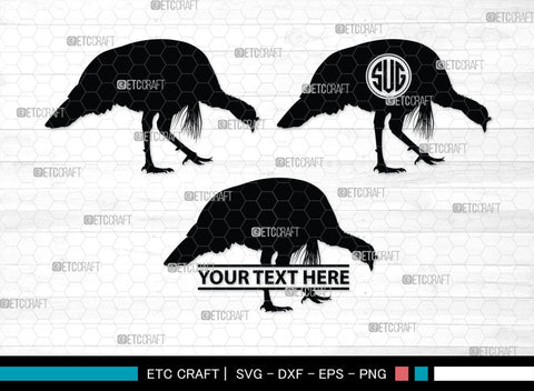 Turkey Monogram, Turkey Silhouette, Turkey SVG, Turkey Bird Svg, Christmas Turkey Svg, Fried Turkey Svg, Animal Svg, SB00329 SVG ETC Craft 