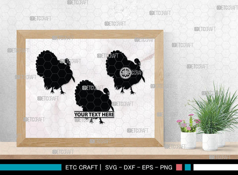 Turkey Monogram, Turkey Silhouette, Turkey SVG, Turkey Bird Svg, Christmas Turkey Svg, Fried Turkey Svg, Animal Svg, SB00329 SVG ETC Craft 