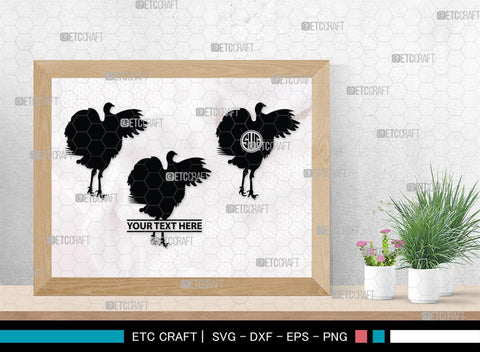 Turkey Monogram, Turkey Silhouette, Turkey SVG, Turkey Bird Svg, Christmas Turkey Svg, Fried Turkey Svg, Animal Svg, SB00329 SVG ETC Craft 