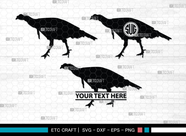 Turkey Monogram, Turkey Silhouette, Turkey SVG, Turkey Bird Svg, Christmas Turkey Svg, Fried Turkey Svg, Animal Svg, SB00329 SVG ETC Craft 