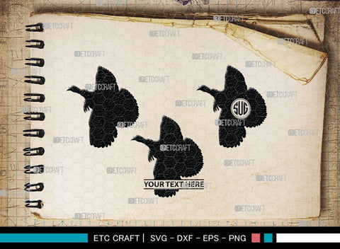 Turkey Monogram, Turkey Silhouette, Turkey SVG, Turkey Bird Svg, Christmas Turkey Svg, Fried Turkey Svg, Animal Svg, SB00329 SVG ETC Craft 