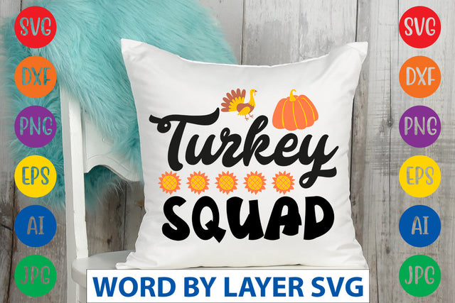 Turkey Squad SVG CUT FILE SVG Rafiqul20606 