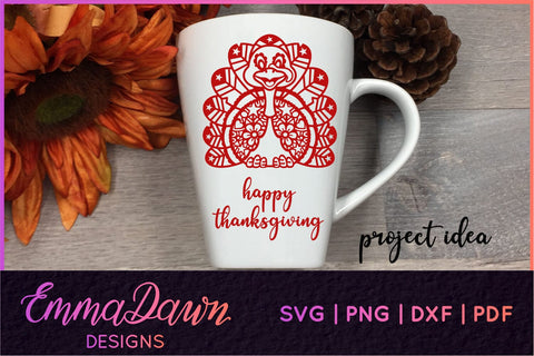 Turkey SVG, Thanksgiving SVG SVG Emma Dawn Designs 