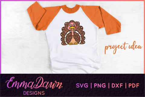Turkey SVG, Thanksgiving SVG SVG Emma Dawn Designs 