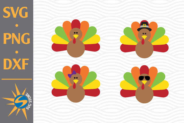 Turkey Thankgiving SVG, PNG, DXF Digital Files Include SVG SVGStoreShop 