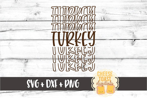 Turkey - Thanksgiving Mirror Word SVG PNG DXF Cut Files SVG Cheese Toast Digitals 