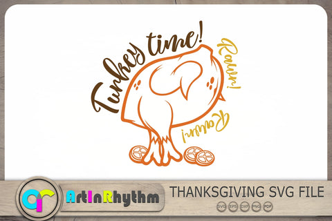 Turkey Time Svg, Thanksgiving Svg, Fall Svg, Food Svg SVG Artinrhythm shop 