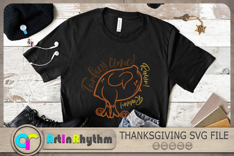 Turkey Time Svg, Thanksgiving Svg, Fall Svg, Food Svg SVG Artinrhythm shop 