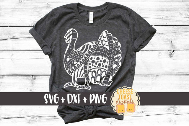 Turkey - Zen Doodle Art - Animal SVG PNG DXF Files SVG Cheese Toast Digitals 
