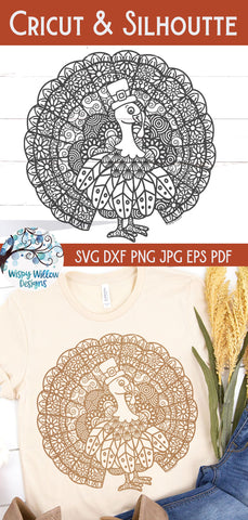 Turkey Zentangle SVG SVG Wispy Willow Designs 