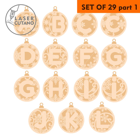 Turkish Alphabet Multilayer Ornaments, Wood Cut and Paper Cut Decorarions, laser Cut Templates SVG LaserCutano 