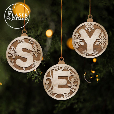 Turkish Alphabet Multilayer Ornaments, Wood Cut and Paper Cut Decorarions, laser Cut Templates SVG LaserCutano 