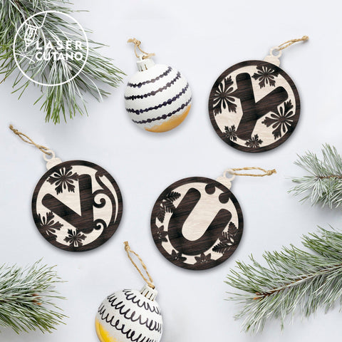 Turkish Alphabet Multilayer Ornaments, Wood Cut and Paper Cut Decorarions, laser Cut Templates SVG LaserCutano 