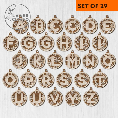 Turkish Alphabet Multilayer Ornaments, Wood Cut and Paper Cut Decorarions, laser Cut Templates SVG LaserCutano 