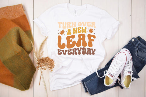 Turn over a New Leaf Everyday Retro Fall SVG SVG CraftLabSVG 