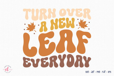 Turn over a New Leaf Everyday Retro Fall SVG SVG CraftLabSVG 