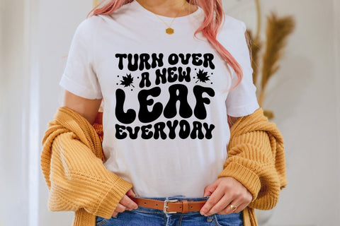 Turn over a New Leaf Everyday Retro Fall SVG SVG CraftLabSVG 
