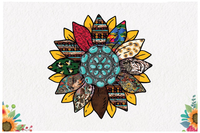 Turqoise Sunflower Sublimation Sublimation Jagonath Roy 