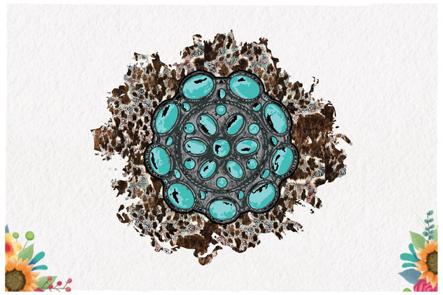 Turqoise Western Gem Stone Sublimation Sublimation Jagonath Roy 