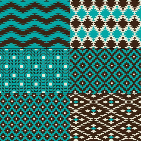 Turquoise Blue Native American Patterns Melissa Held Designs 