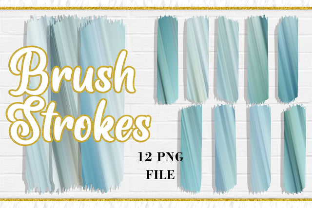 turquoise Color Brush Strokes, PNG Sublimation Design Sublimation artnoy 
