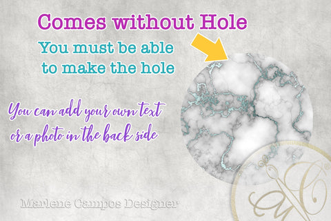 Turquoise Marble Round Keychain Sublimation and SVG Files SVG Marlene Campos 