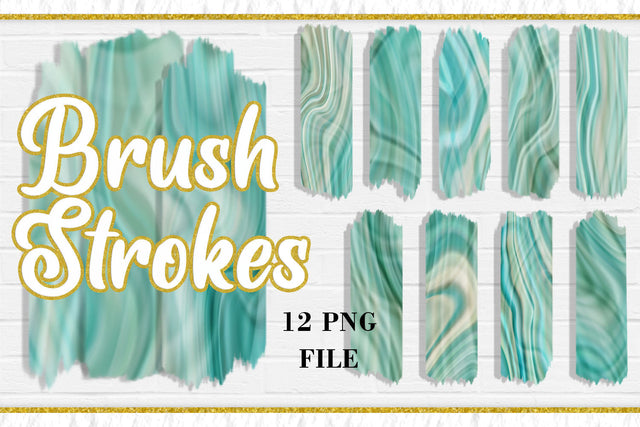 Turquoise wave texture Brush Strokes, PNG Sublimation Design Sublimation artnoy 