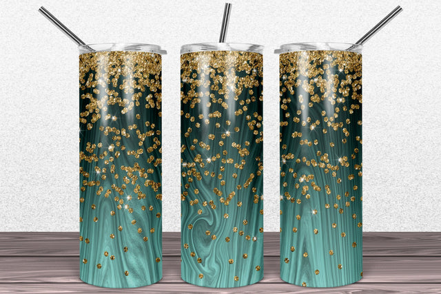 Turquoise Wood 2oz Skinny Tumbler Sublimation Pattern Sublimation Marlene Campos 