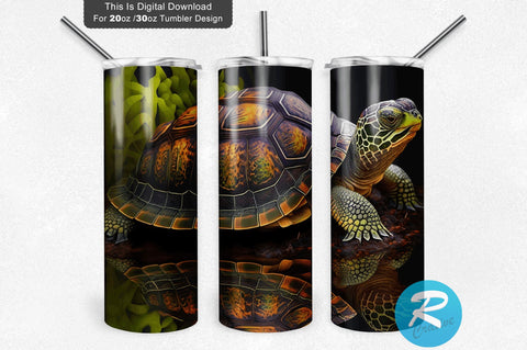 Turtle 20 oz / 30 oz Tumbler PNG Sublimation Regulrcrative 