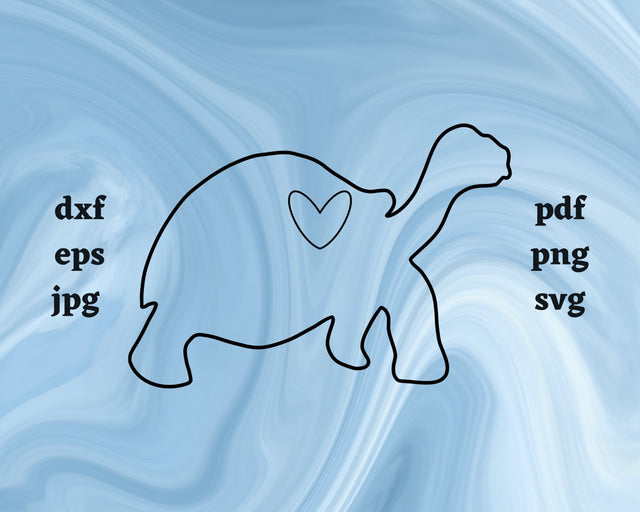 Turtle Heart SVG Cut File SVG Northern Light SVG 