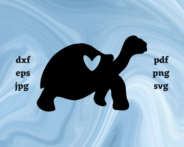Turtle Heart SVG Cut File SVG Northern Light SVG 