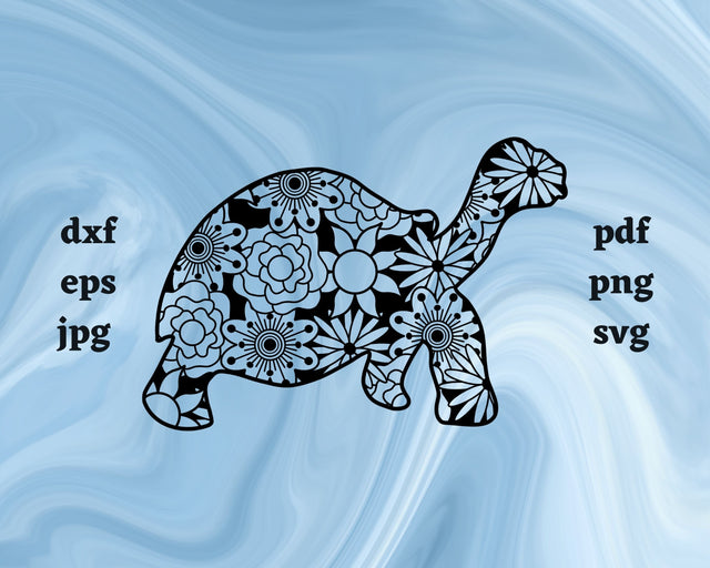 Turtle Mandala SVG Cut File SVG Northern Light SVG 