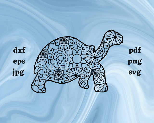 Turtle Mandala SVG Cut File SVG Northern Light SVG 