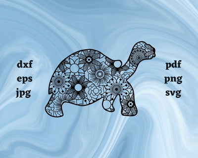 Turtle Mandala SVG Cut File SVG Northern Light SVG 