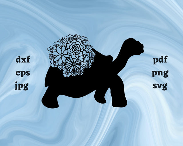 Turtle Mandala SVG Cut File SVG Northern Light SVG 