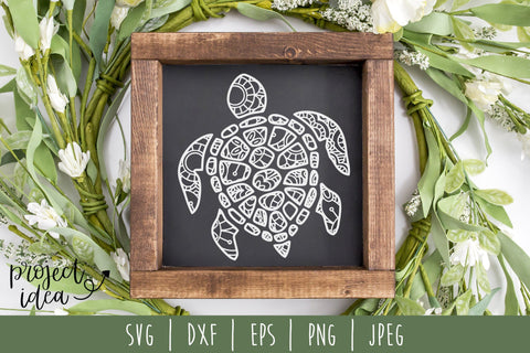 Turtle Mandala Zentangle SVG SavoringSurprises 