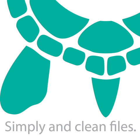 Turtle Monogram SVG TribaliumArtSF 