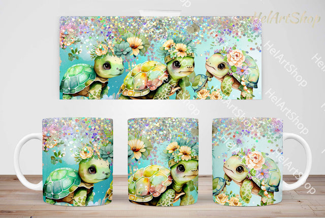 Turtle Mug PNG Sublimation,Ocean 11Oz Mug Png Sublimation _HelArtShop_ 