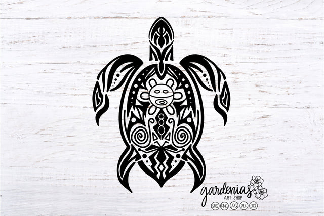 Turtle Petroglyph Taino SVG Gardenias Art Shop 