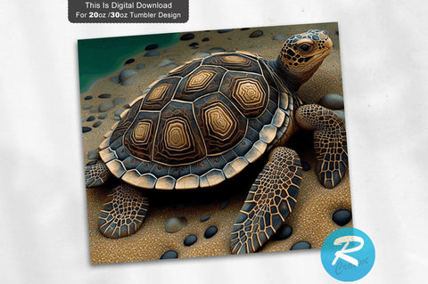 Turtle stained 20 oz / 30 oz Tumbler PNG Sublimation Regulrcrative 