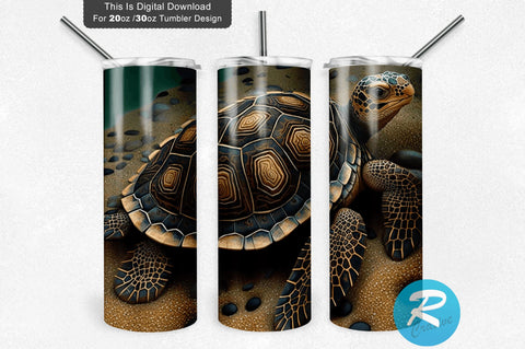 Turtle stained 20 oz / 30 oz Tumbler PNG Sublimation Regulrcrative 