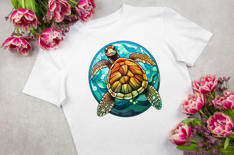 Turtle Stained Glass Sublimation Clipart Sublimation Regulrcrative 
