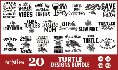 Turtle SVG Designs Bundle SVG PatternFeed8 