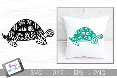 Turtle SVG with Doodle Patterns SVG Stacy's Digital Designs 