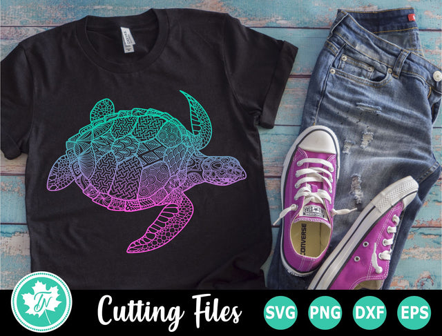 Turtle SVG | Zentangle SVG | Mandala SVG SVG TrueNorthImagesCA 