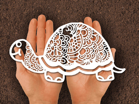 Turtle Swirl Paper cut SVG Johan Ru designs 