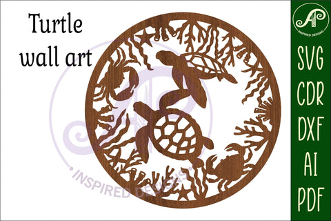 Turtle wall art sign, SVG file. vector file SVG APInspireddesigns 